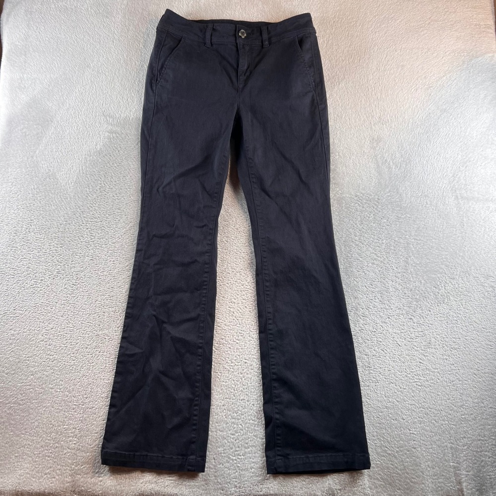 American Eagle Kick Boot Navy Blue Pants Womens 10 Regular Mid Rise Bootcut